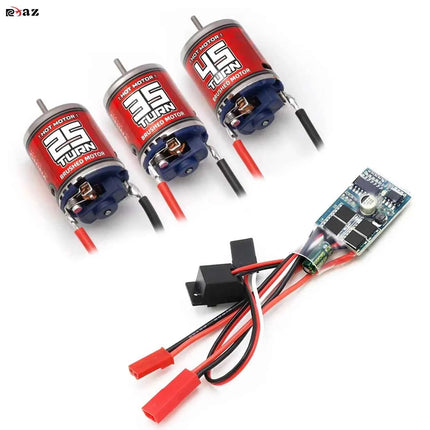 RC 370 external Brushed Motor 25T-45T ,30A Micro brushed ESC kit for 1/16 1/18 1/24 RC Car/Ship Crawler Axial SCX24 Tamiya Traxx