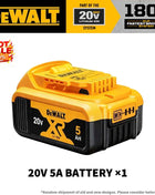 Batteria di Ricambio 100% Autentica Dewalt 18V/20V 6.0Ah Li-Ion per Utensili Elettrici, Compatibile con DCB200 DCB202 DCB205 DCB206 DCB209