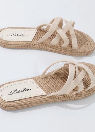 Women's fashion trend non-slip flat slippers with soft, lightweight sole
