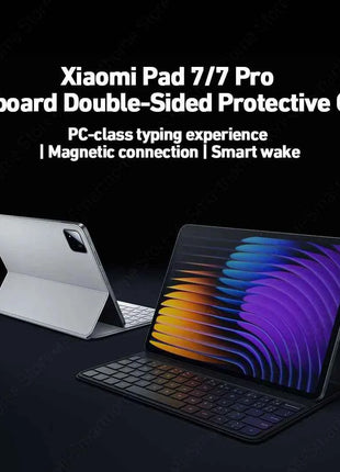Original Xiaomi Pad 7/7 Pro Keyboard Double-Sided Case English 64-key For Mi Tablet 7/7Pro Magnetic Keyboard PU Protective Cover