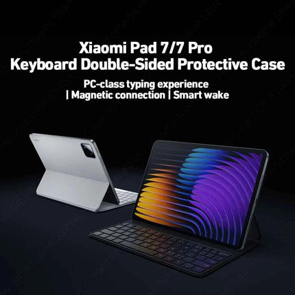 Original Xiaomi Pad 7/7 Pro Keyboard Double-Sided Case English 64-key For Mi Tablet 7/7Pro Magnetic Keyboard PU Protective Cover
