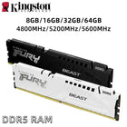 Kingston FURY Beast DDR5 8GB 16GB 4800MHz 32GB 5200MHz 5600MHz 6000MHz 6400MHz Desktop AMD Intel CPU Motherboard 288Pin DIMM PC5