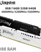 Kingston FURY Beast DDR5 8GB 16GB 4800MHz 32GB 5200MHz 5600MHz 6000MHz 6400MHz Desktop AMD Intel CPU Motherboard 288Pin DIMM PC5