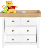 Portable 2 in 1 Nursery Solid Wood Wooden Changing Tray  Diaper Baby Bath Wooden Baby Changing Table With Drawers