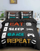 Gamepad Polyester Duvet Cover Set Colourful Button King Play Gamer Bedding Set Kids Teens Man Video Game for Child