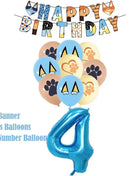 Nuovo cartone animato simpatico cane decorazione festa di compleanno kit cani blu tema buon compleanno piatti tovaglioli tazze stoviglie forniture per bambini