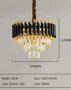 Lampada a sospensione in cristallo di lusso Lustro Decorazioni per la casa Lampadario a soffitto Sala da pranzo moderna Cucina Camera da letto Soggiorno Luci a sospensione