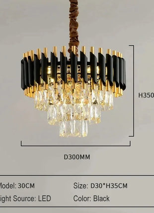 AuroraRealm Illuminazione Lampadario a soffitto in cristallo a LED Villa di lusso Soggiorno Sala da pranzo Lampada a sospensione da cucina Lampada a sospensione per la casa