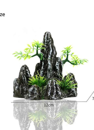Resin Aquarium Rockery Mountain Decoration Artificial View Rock Cave Stone Tree Fish Tank Ornament Aquarium Decor Home New