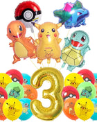 Forniture per decorazioni per feste di compleanno a tema Pokemon Cartoon Pokemon Go Stoviglie Tazze Piatti Palloncino Pikachu per bomboniere per baby shower