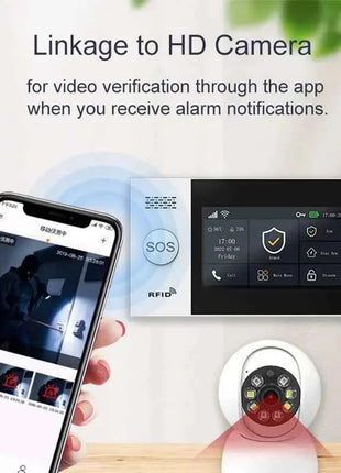 PGST residenziale Tuya Smart 4G Wifi Sistema di allarme per la casa Allarme di sicurezza wireless Casa Smart Life App Controllo funziona con ALexa