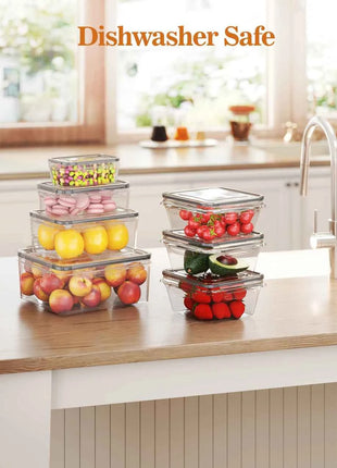 Food Storage Containers with Lids, Freezer Containers, Lunchbox, 26 Pieces (13 Containers, 13 Lids), 8x0.55L & 5x0.24L