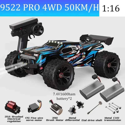 SCY9522PRO Super Brushless Motor Remote Control Car 85 km/h or 50 km/h High-Speed 4WD 1:16 Scale Model Racing Car Boy Toy Gift