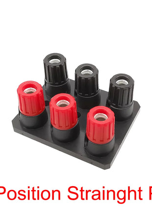 1pc 2/4/6 Position 4mm Banana Jack External Audio Amplifier Speaker Terminal Board Screw Type Straight/Bent Pin Connector