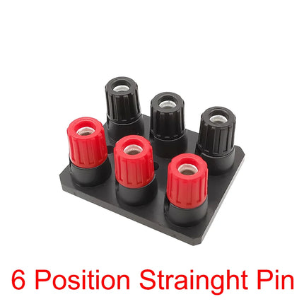 1 pz 2/4/6 posizioni 4mm presa a banana jack audio esterno amplificatore altoparlante morsettiera a vite connettore dritto/piegato pin