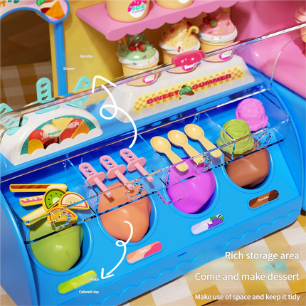 Macchina per Gelato con Musica e Luci – Giocattolo Plastilina Educativo per Bambini, Regalo Compleanno