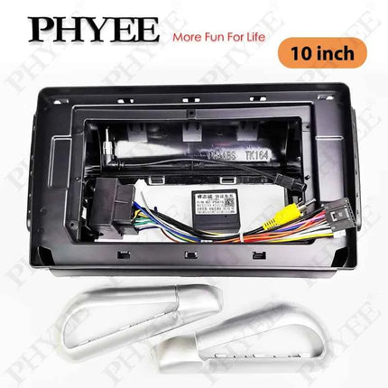 Telaio pannello Android da 10", cablaggio decodificatore CAN Bus (Quadlock/56P) per Peugeot 208 2008 2015-2019, ritenzione SWC Plug & Play a 16 pin