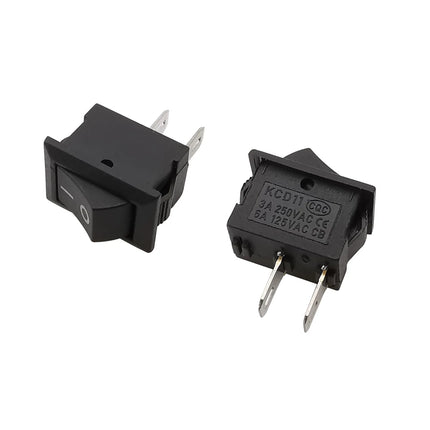 10 pz 10x15mm KCD11 2pin interruttore a pulsante SPST 3A 250V AC Snap-in barca interruttore a bilanciere ON/OFF 10*15MM nero rosso bianco