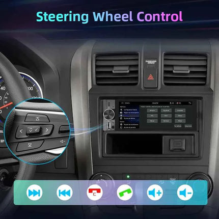 Junsun 6.86 Inch Universal 1 Din Car Stereo Radio MP5 Player Wireless Carplay Android Auto BT SWC FM USB Type-C Plug Autoradio