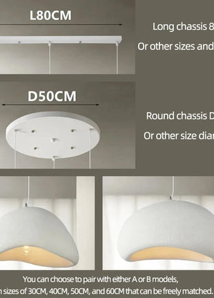 Lampada a sospensione a 3 teste Wabi Sabi moderna sala da pranzo cucina lampadario a soffitto decorazioni per la casa camera da letto soggiorno loft lampada a sospensione
