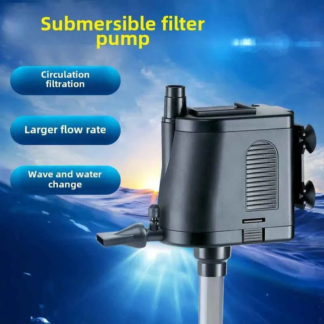 Fish tank submersible pump Built-in filter pump Oxygen wave aquarium filter matching pump