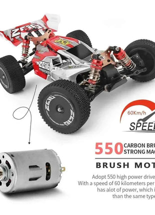 WLtoys 144010 144001 75KM/H 2.4G RC Car Brushless 4WD Electric High Speed Off-Road Remote Control Drift Toys for Children Racing
