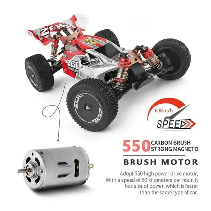 WLtoys 144010 144001 75KM/H 2.4G RC Car Brushless 4WD Electric High Speed Off-Road Remote Control Drift Toys for Children Racing