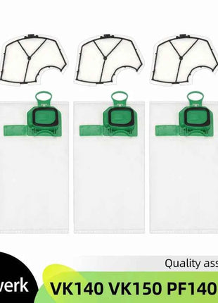 For Vorwerk Kobold VK140 VK150 Upright PF 140/150 Dust Bag Replacement Kit Vacuum Cleaner Spare Accessories