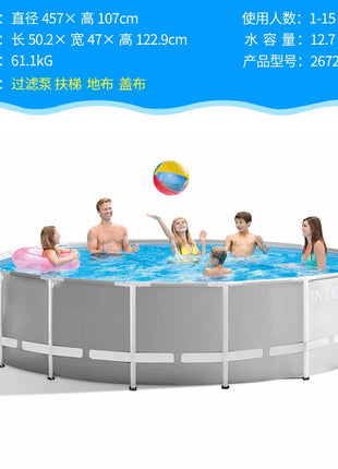 Piscina Rotonda Intex con Struttura Rinforzata per Bambini, Famiglie, Adulti e Neonati, Ideale anche come Laghetto per Pesci