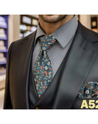 Set Cravatta e Fazzoletto Uomo Colorato 160cm - Accessori Matrimonio