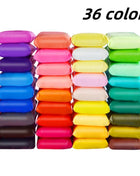 Ultra-Light Clay DIY Set for Kids 36 Colors Super Soft Air Dry Modeling Clay for DIY Toys Fun Art Supplies for Kindergarten Children