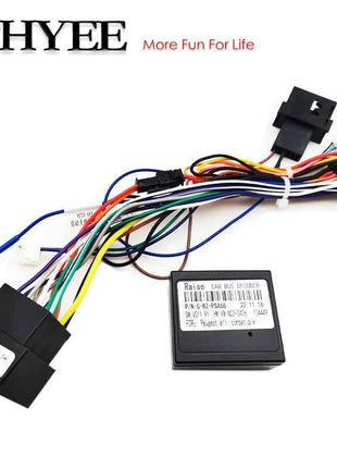 Cablaggio Radio da 16 Pin a ISO CAN Bus Decoder Car Android Head Unit Cable Adapter per Peugeot 308 Citroen C4