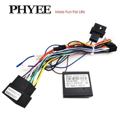Cablaggio Radio da 16 Pin a ISO CAN Bus Decoder Car Android Head Unit Cable Adapter per Peugeot 308 Citroen C4