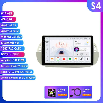 4G 8Core Android Car radio GPS Stereo For Fiat 500 2007-2014 Multimedia Video player 2DIN Autoradio DSP Carplay 7862 Head Unit