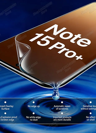 Pellicola idrogel 4 pezzi per Xiaomi Redmi Note 15 14 13 12 11 10 9 Pro Plus, protezione schermo per Redmi Note 14S 12S 11S 10S, pellicola morbida