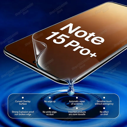 Pellicola idrogel 4 pezzi per Xiaomi Redmi Note 15 14 13 12 11 10 9 Pro Plus, protezione schermo per Redmi Note 14S 12S 11S 10S, pellicola morbida