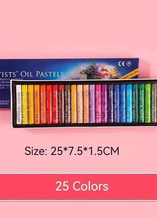 Set Pastelli a Olio Morbidi 25/50 Colori per Bambini e Studenti d'Arte