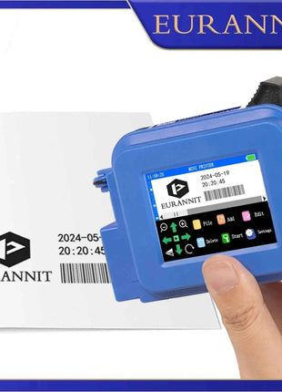 EURANNIT XMINI 12.7mm Portable Mini Inkjet Printer with Fast Dry Ink for Logo Expire Date QR Barcode Batch Number Label Printer