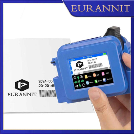 EURANNIT XMINI 12.7mm Portable Mini Inkjet Printer with Fast Dry Ink for Logo Expire Date QR Barcode Batch Number Label Printer