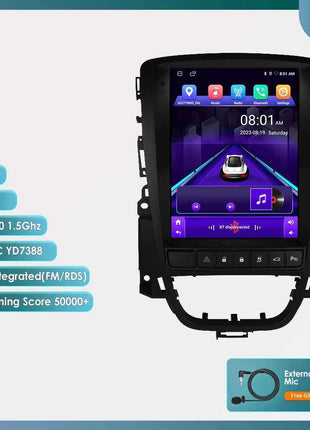 9.7" Hizpo CarPlay Android Car Radio for Opel Astra J Buick Verano 2009 - 2015 Tesla Style Screen GPS DSP 360CAM  Snapdragon6115