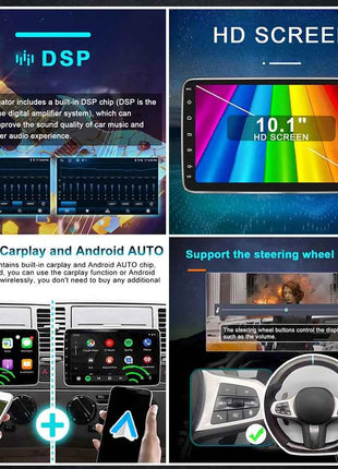 "Screen Universal Android 14 Car Radio Carplay Car Radio For VW Volkswagen Hyundai Toyota 2DIN Bluetooth Multimedia Player