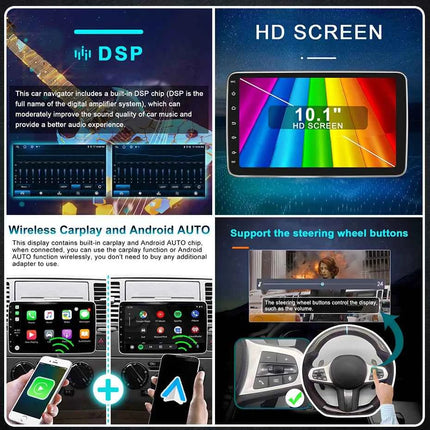 "Screen Universal Android 14 Car Radio Carplay Car Radio For VW Volkswagen Hyundai Toyota 2DIN Bluetooth Multimedia Player