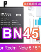 NOHON Battery for Xiaomi Redmi Note 13 12 11 10 Pro 9 8 7 6 5 4 11S 10S 9S Batteries BN5P BN53 BN46 BN45 BN5D BP47 BP4K BM5T