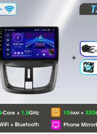Android Wireless Carplay Car Radio for Peugeot 207 CC 207CC 2006-2015 Multimedia Player 2Din Navigation Stereo Head Unit Auto