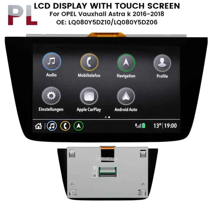 OEM 8 Inch Touch Screen LCD Display Assembly for OPEL Vauxhall Astra k Car DVD GPS Navigation LQ080Y5DZ06 LQ080Y5DZ10