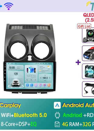 Srnubi Android Qualcomm 8 Core Carplay Auto Stereo For Nissan Qashqai J10 2006 - 2013 Carplay 4G GPS Wifi Car Multimedia