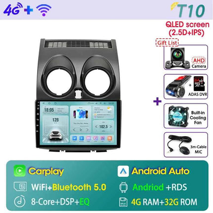 Srnubi Android Qualcomm 8 Core Carplay Auto Stereo For Nissan Qashqai J10 2006 - 2013 Carplay 4G GPS Wifi Car Multimedia