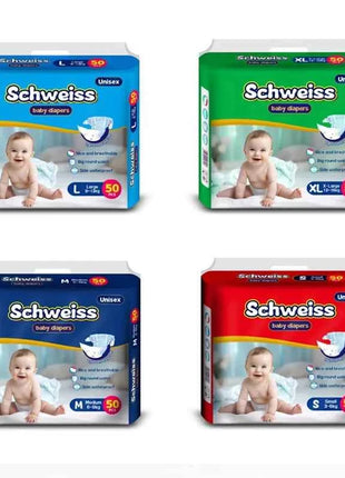 Baby Diapers, Ultra Thin & Breathable, Super Absorbent & Dry,50pcs/1pack， Multi - Size Soft Infant Nappies Diaper Bag (S/M/L/XL)