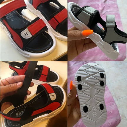 2023 Sandali in pelle per ragazzi estivi per bambini Scarpe per bambini Scarpe da spiaggia piatte per bambini Sport Sandali per bambini casual morbidi antiscivolo