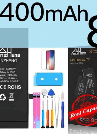 PINZHENG Real High Capacity Battery For iPhone 5S SE 6 6S 7 8 Plus X Xr Xs Max Phone Replacement Bateria Warranty One Year